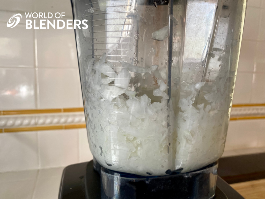 onions in a blender