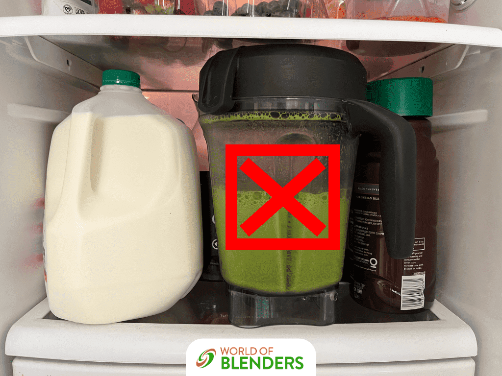 avoid using the blender container for storage