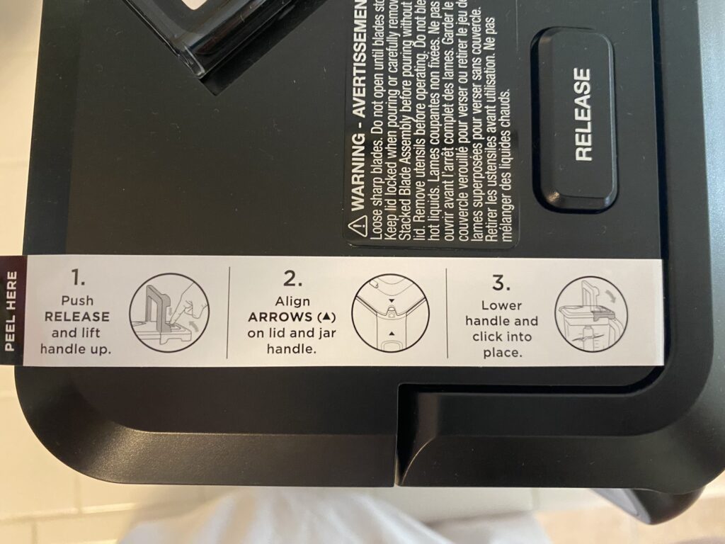 Ninja blender top lid instructions