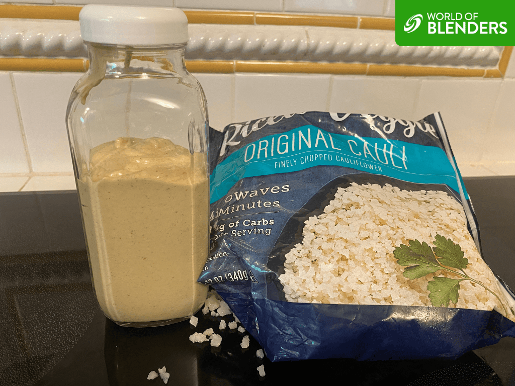 riced cauliflower in a smoothie to make it thicker