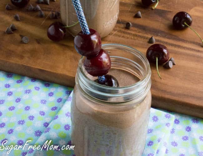 Low Carb Cherry Chocolate Protein Smoothie
