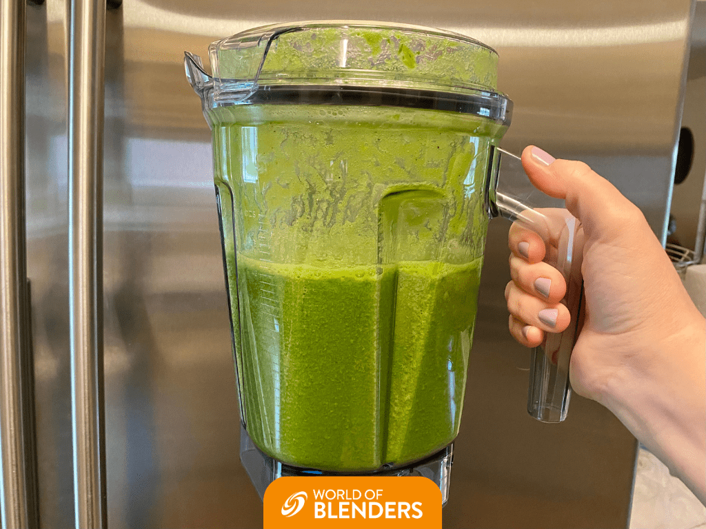 green smoothie in blender