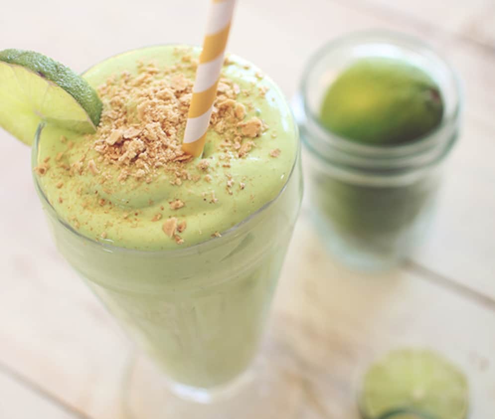 Key Lime Pie Protein Shake with limes