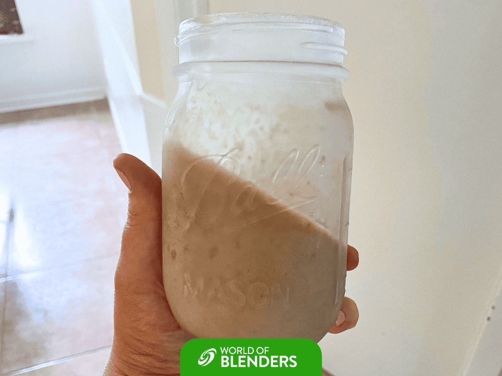frozen protein shake in jar
