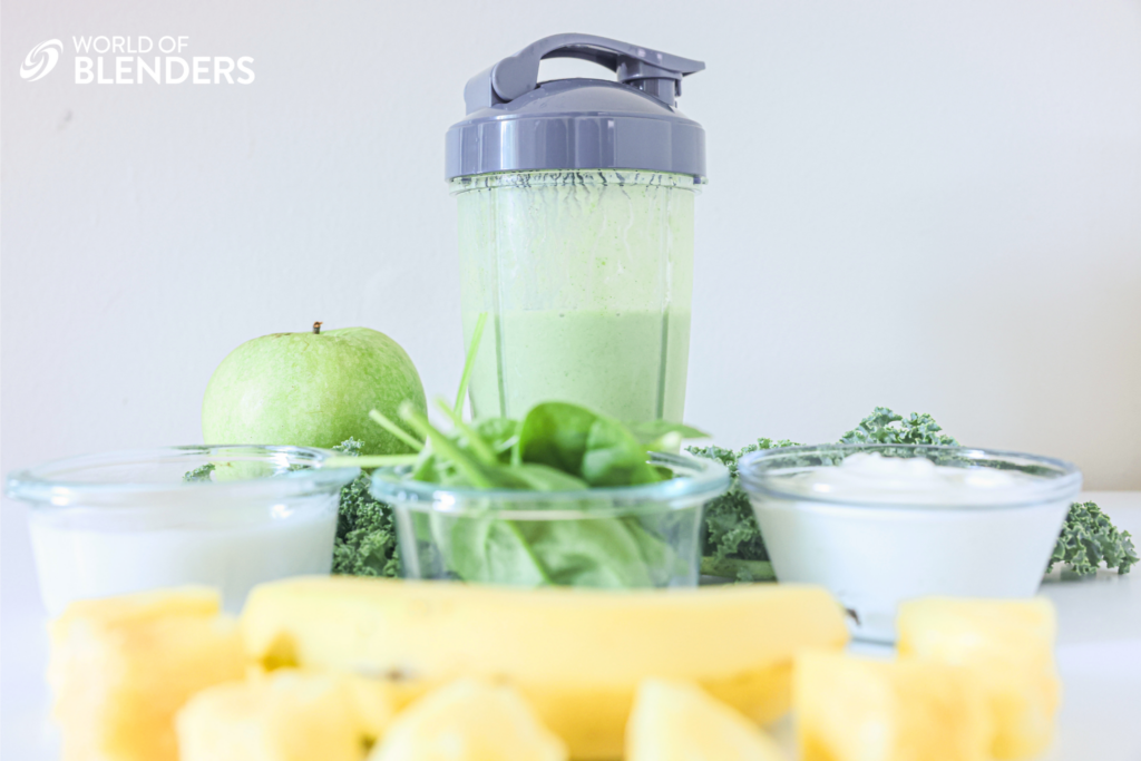 green goddess smoothie nutribullet with ingredients