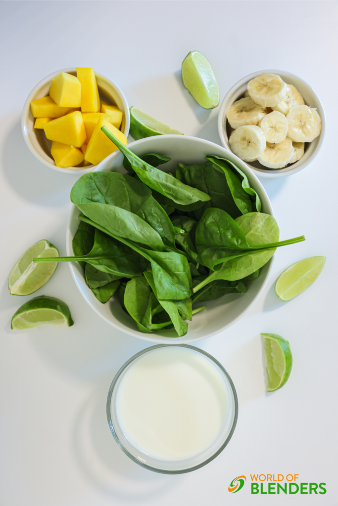 mango spinach smoothie ingredients