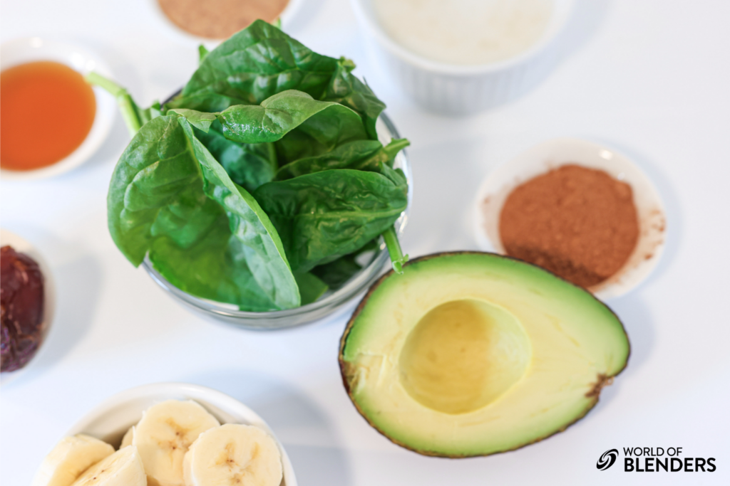 smoothie ingredients for spinach avocado smoothie