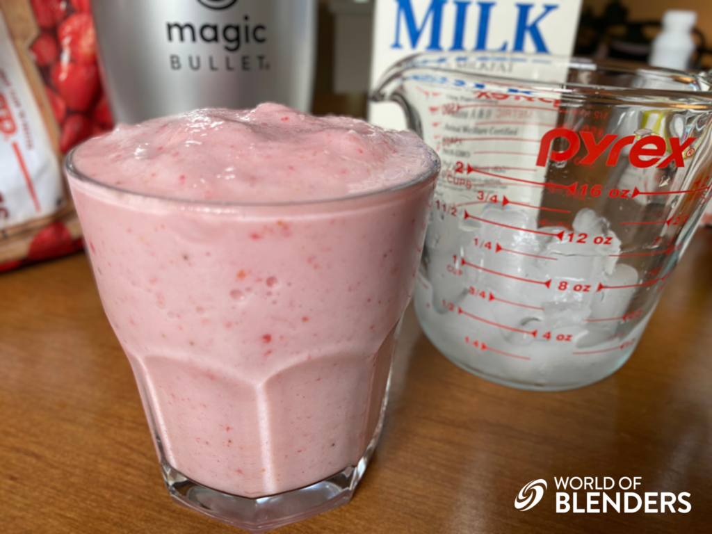 magic bullet smoothie with ice